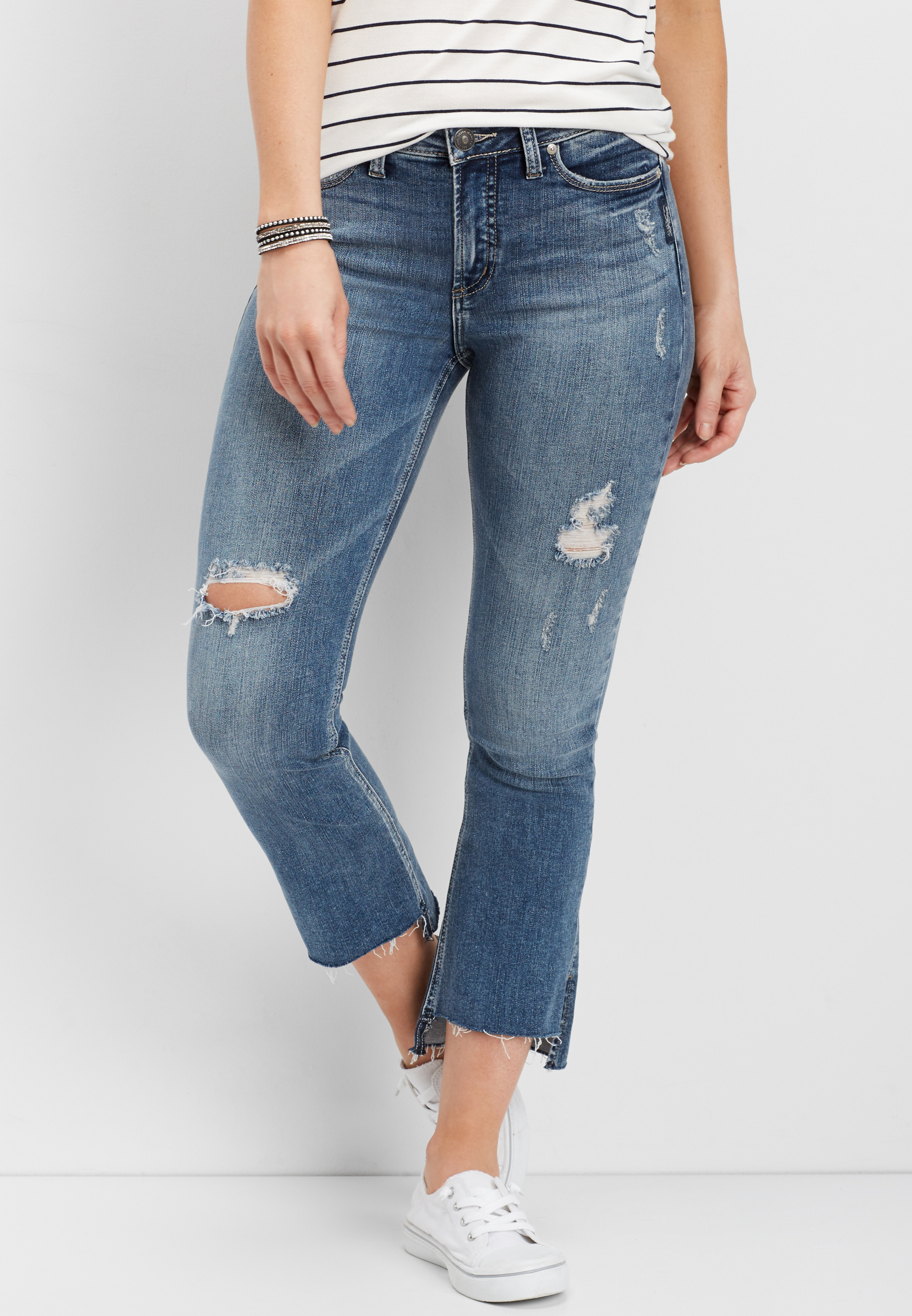 maurices silver boyfriend jeans