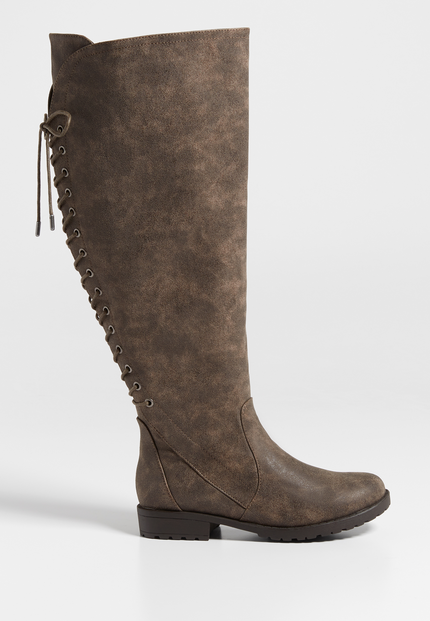 womens distressed leather lace up boots