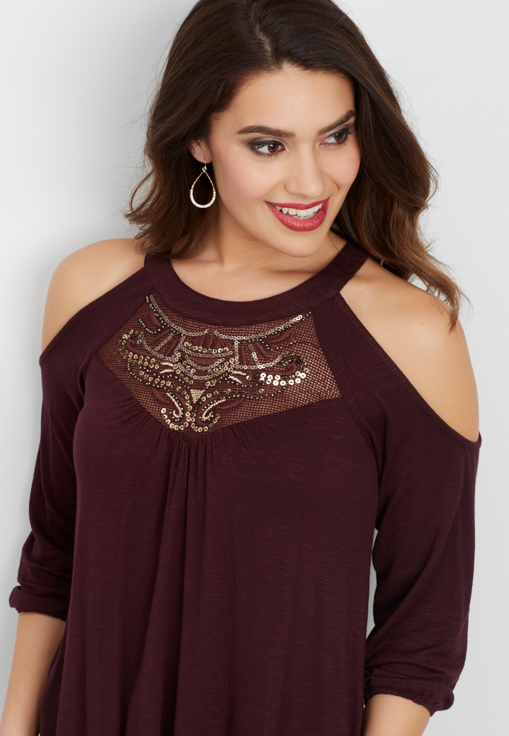 gift ideas from Maurices cold shoulder top