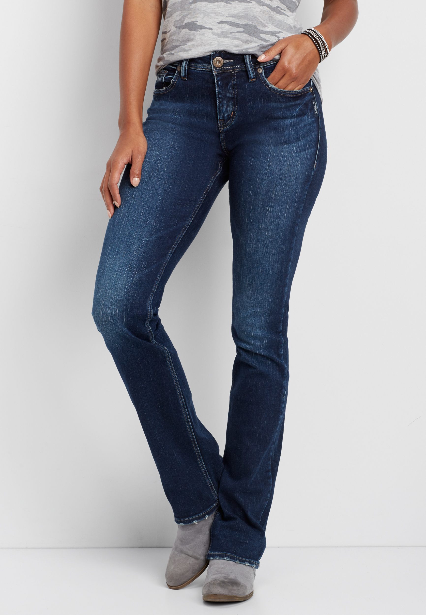 maurices silver boyfriend jeans