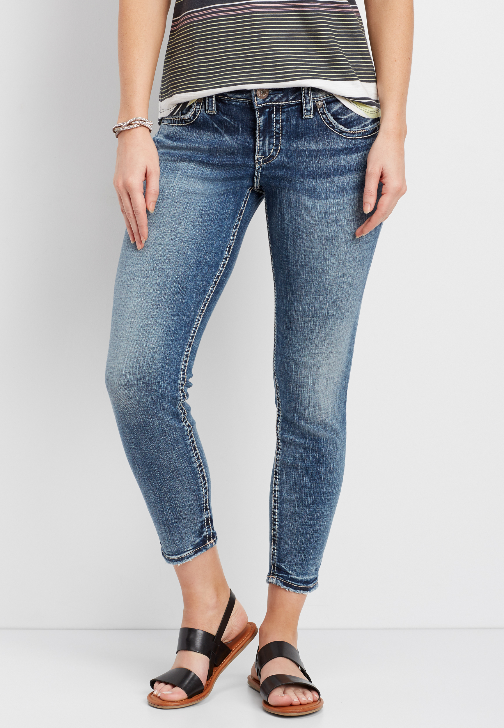 maurices silver boyfriend jeans